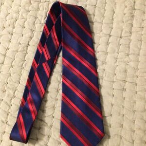 Classic Red and Blue Striped Men's Tie